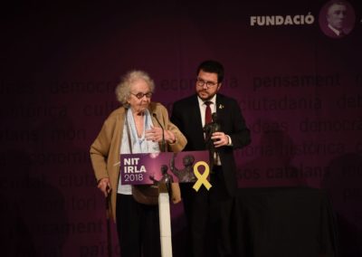 LA PRESIDENTA D’HONOR DE LA FUNDACIÓ JOSEP PALLACH, GUARDONADA A LA NIT IRLA 2018