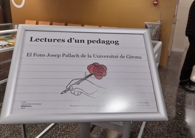 LA UDG A L’ENTORN DE L’ANY PALLACH. Acte d’homenatge a Josep Pallach a la Universitat de Girona ( Facultat d’Educació i Psicologia).   13 de maig 2021.