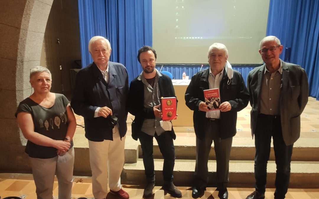 Projecció de “Memòries d’exili: Teresa Juvé”, a Arenys de Mar, amb les intervencions de Pere Baltà i Josep M Soler, de les fundacions Candel i Pallach. Arenys de Mar 08-10-2021