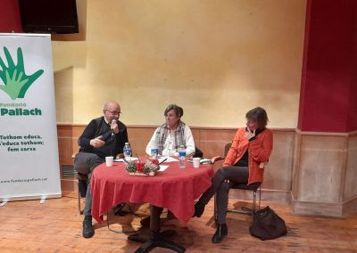 Segon dilluns de les VII Tertúlies Pallach, amb Anna Aguiló. Filòloga i gestora cultural i Marià Júdez. Palafrugellenc compromès  socialment.  Palafrugell 21-03-2022