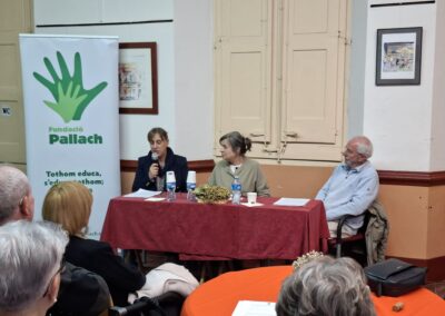 Darrer dilluns de les XI Tertúlies Pallach, amb la Maria Bruguera i en Lluís Maimí. Moderat per la  Roser Bagué i en Josep M. Soler, gràcies als tertulians/es, assistents, organització i al Centre Fraternal.  Palafrugell 23-03-2026